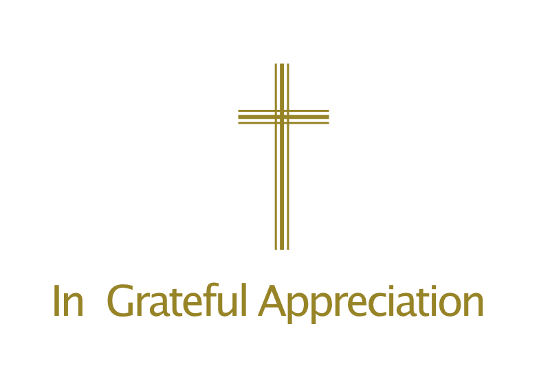 Front of an acknowledgement card