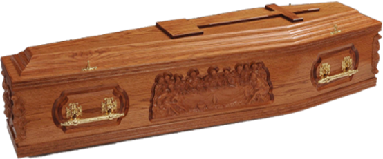 Last Supper Oak Traditional coffin