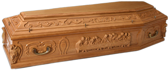 Lourdes Last Supper Premium coffin